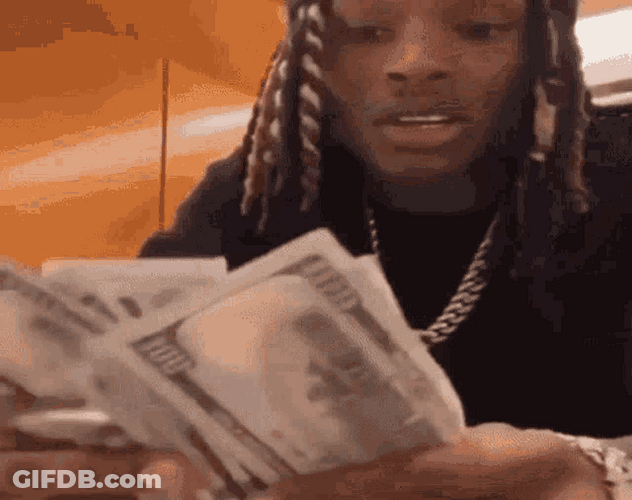 King Von Counts Money GIF