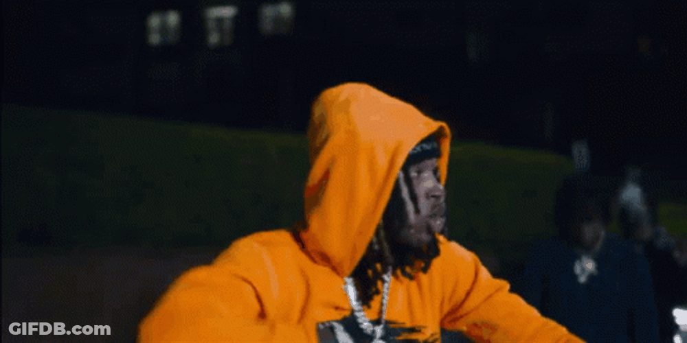 King Von Orange Hoodie GIF