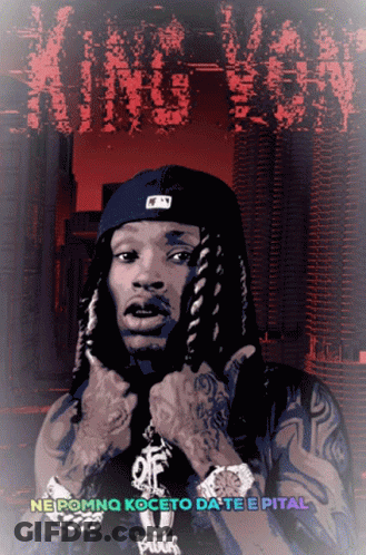 King Von Poster Man With Dreadlocks And Hat GIF