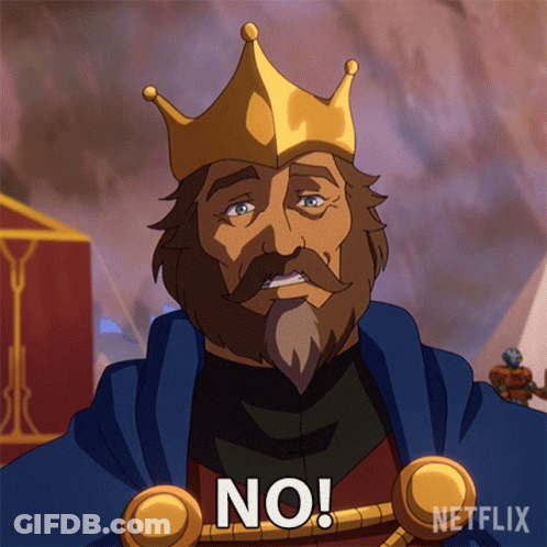 King With Crown Saying No GIF
