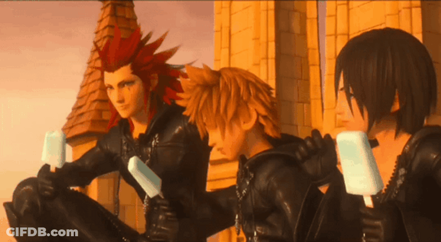 Kingdom Hearts Eating Ice Cream GIF