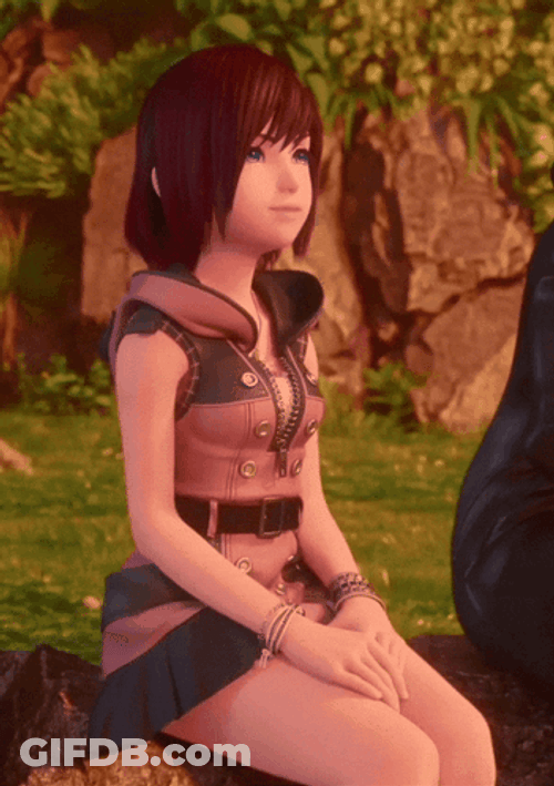 Kingdom Hearts Kairi Closing Eyes GIF