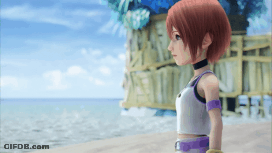 Kingdom Hearts Kairi On Beach GIF
