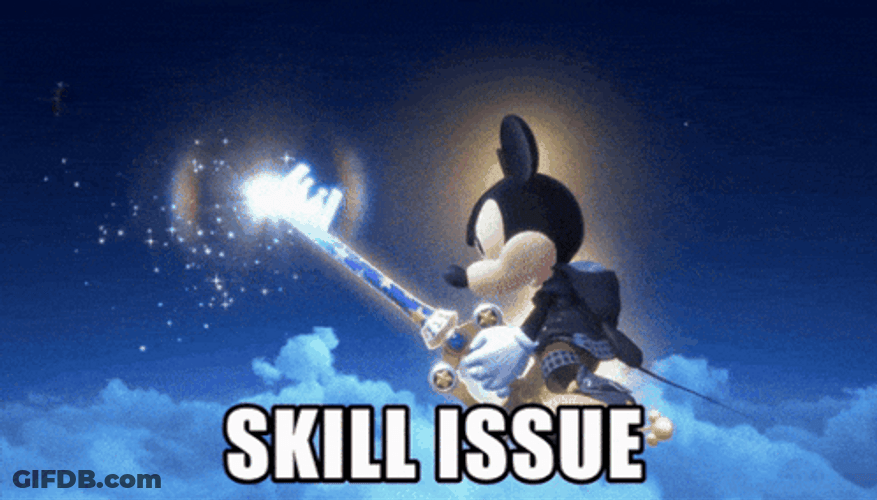 Kingdom Hearts Mickey Mouse Skill Issue GIF