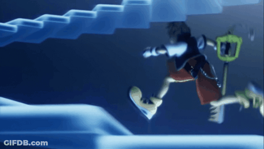 Kingdom Hearts Sora Running GIF