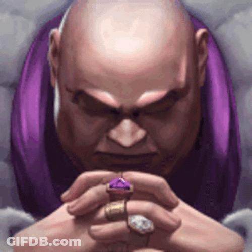 Kingpin Grinning With Sparkling Rings GIF