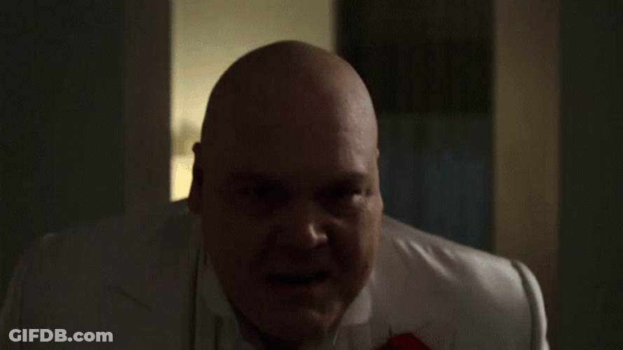 Kingpin Shouting At Burglar GIF