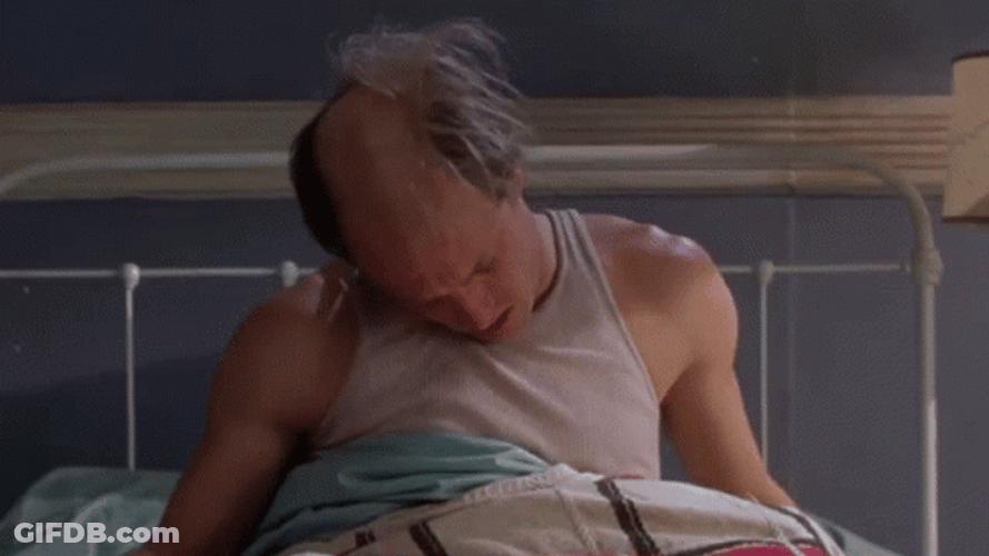 Kingpin Woody Harrelson Waking Up GIF