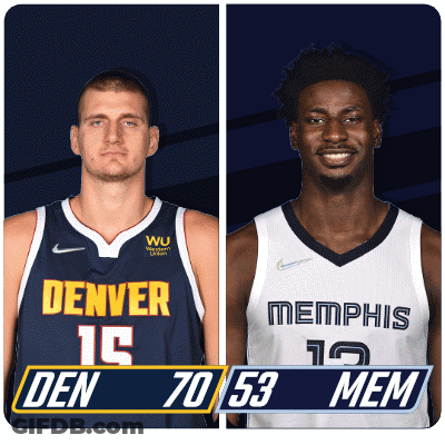 Kings And Denver Basketball Players Standing Together GIF