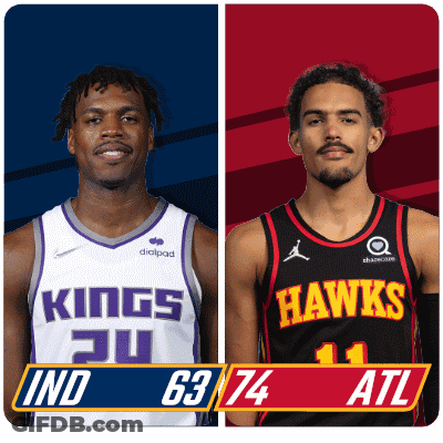 Kings And Hawks Basketball Players GIF