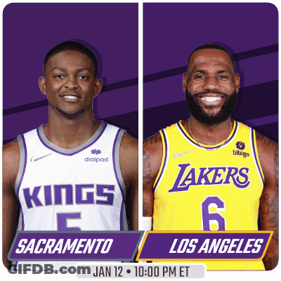 Kings And Lakers Playing In Sacramento January 12Th GIF