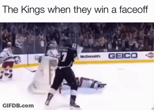 Kings Win Faceoff Against Devils GIF