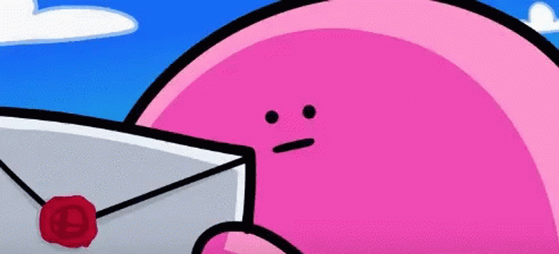 Kirbo Gaping Mouth Shocked Reaction GIF