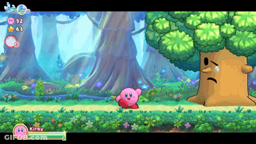 Kirby And Sad Tree GIF