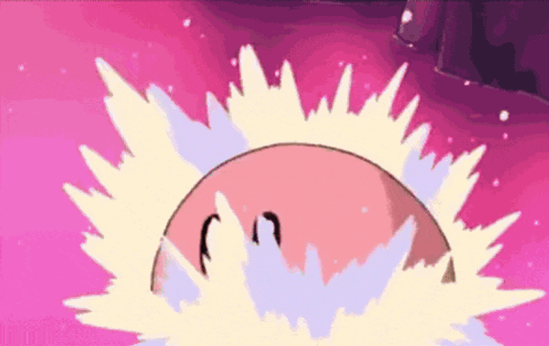 Kirby Caught Fish GIF
