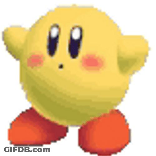 Kirby Changes Color Boing GIF