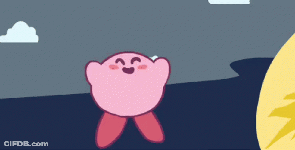 Kirby Cute Bounce Video Game GIF