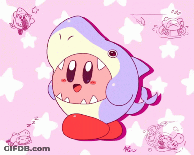 Kirby Happily Running GIF