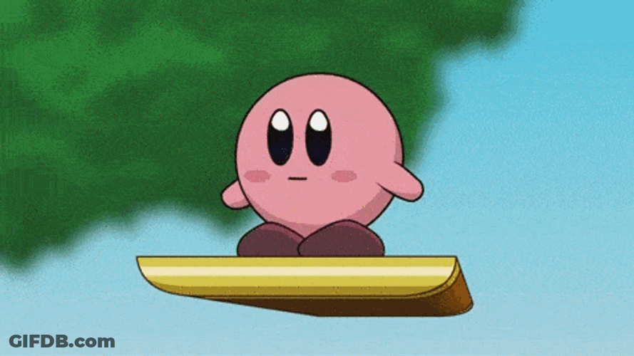 Kirby Happily Waving GIF