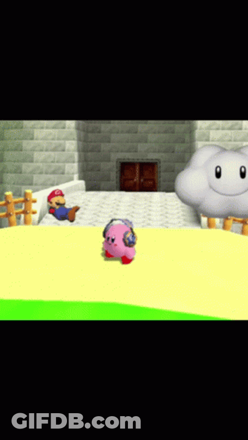 Kirby On Headphone Meme GIF