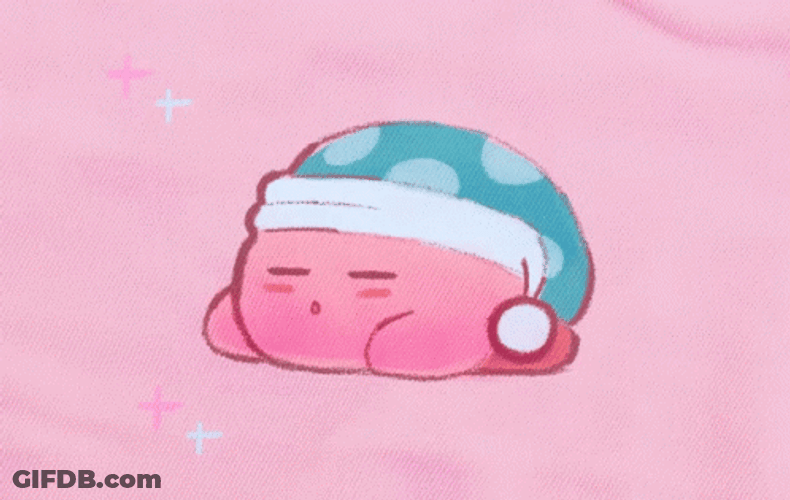Kirby Snoring While Sleeping GIF