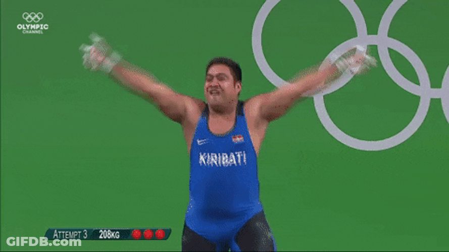 Kiribati David Katoatau Weightlifter GIF