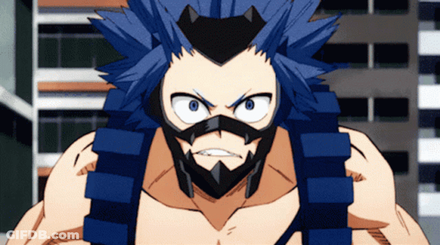 Kirishima Blue Haired Transformation GIF