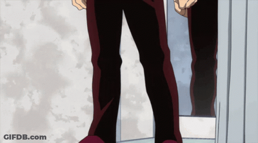 Kirishima Changing Outfit GIF