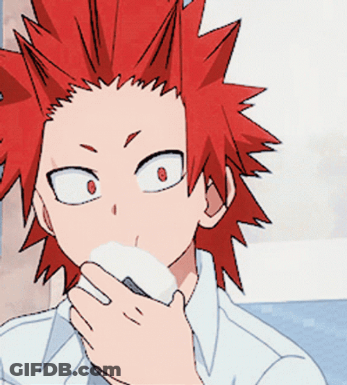 Kirishima Eating Rice Balls GIF