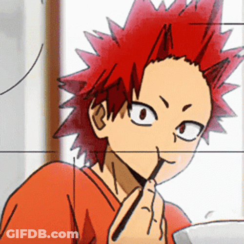 Kirishima Eating With Chopsticks GIF