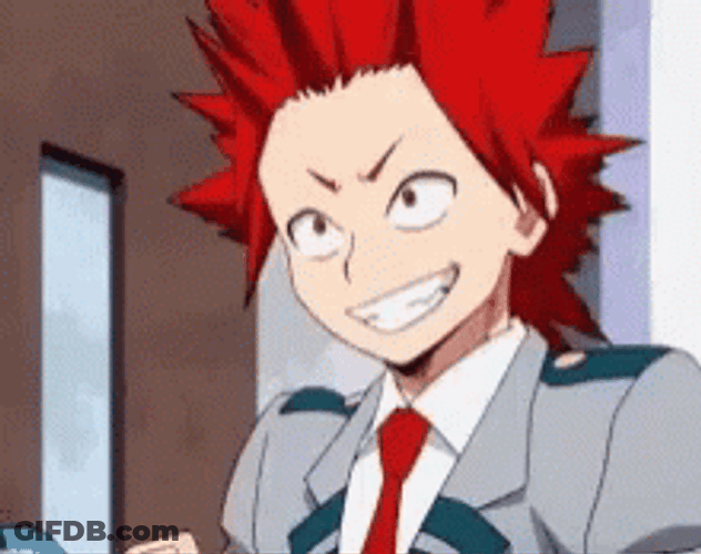 Kirishima Excited Fist Pump GIF