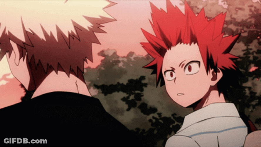 Kirishima Looking At Bakugo GIF