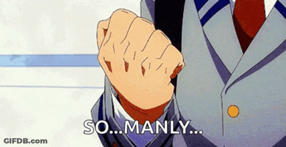 Kirishima So Manly GIF
