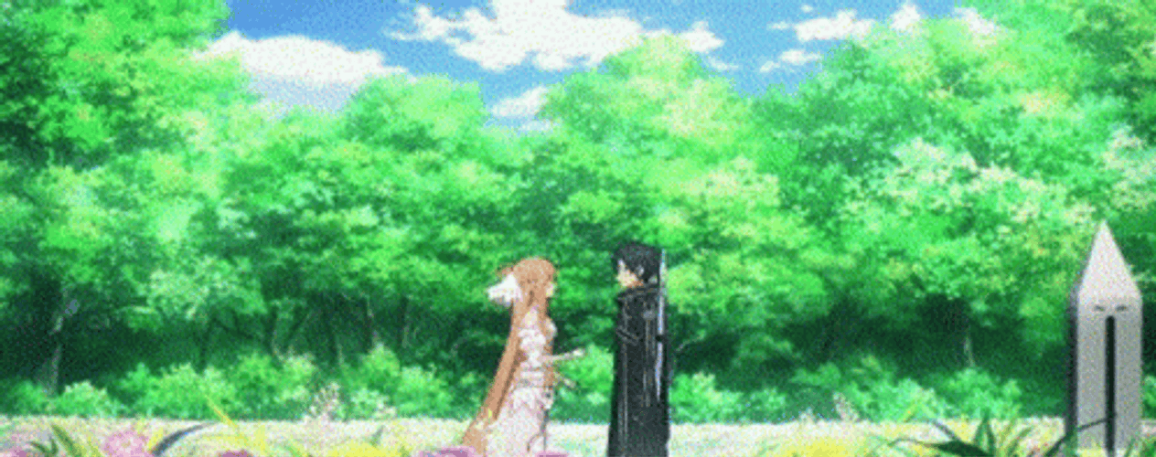 Kirito Hugging Asuna GIF