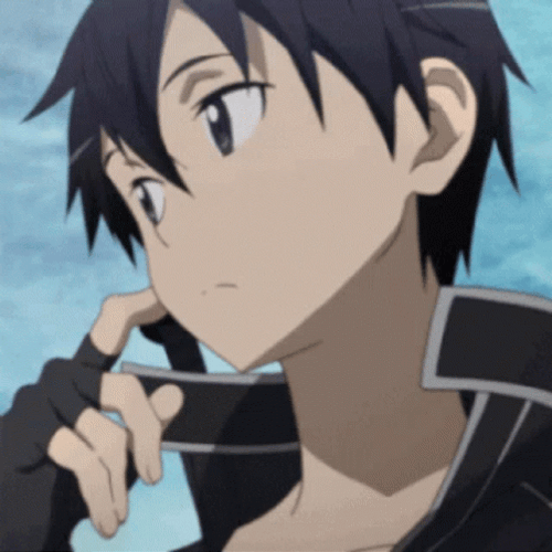 Kirito Itching Face GIF
