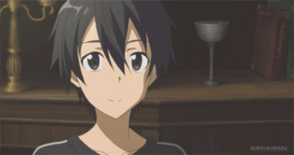 Kirito Laughing Face GIF