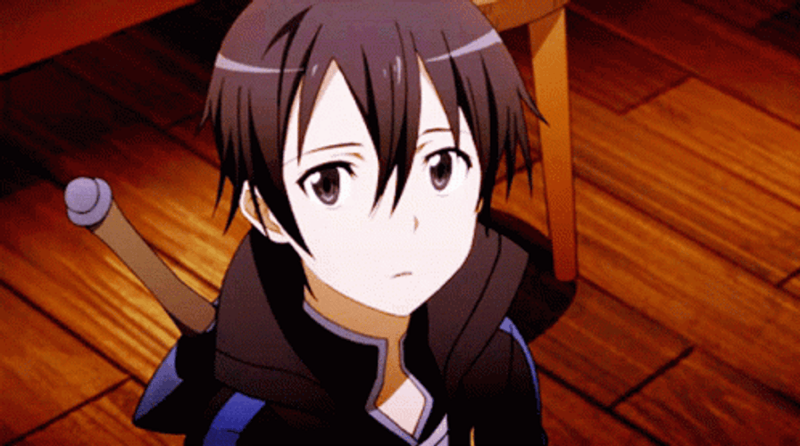 Kirito Looking Away GIF