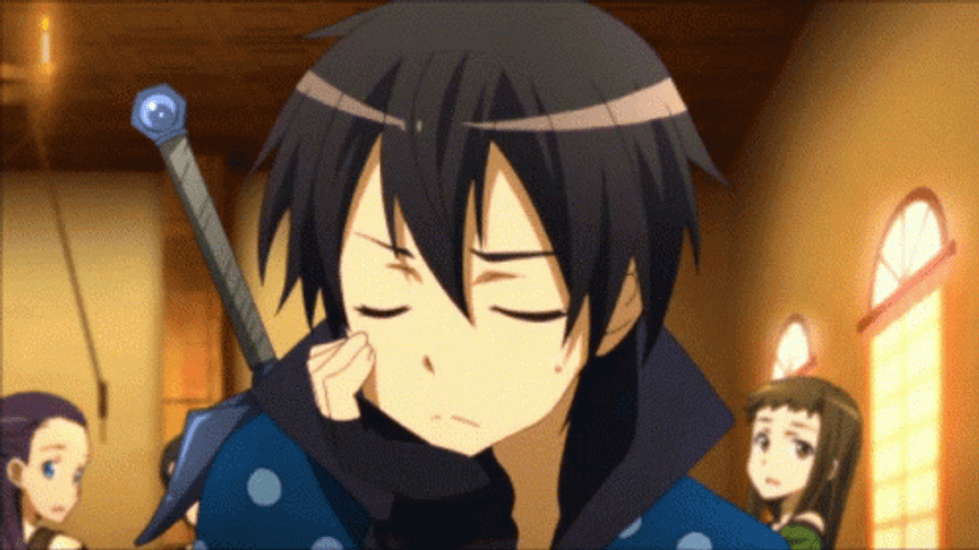 Kirito Sulking Reaction GIF