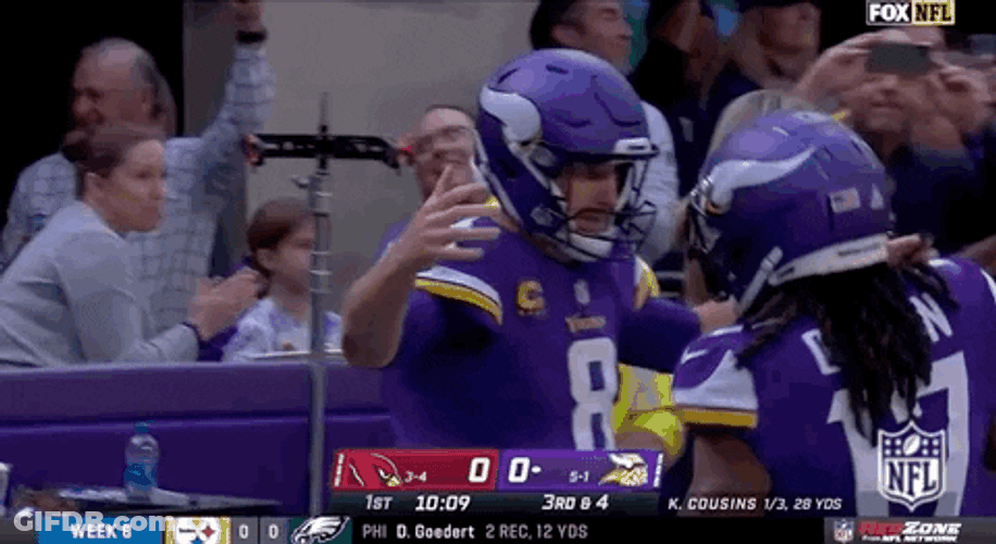 Kirk Cousins Aldrick Robinson Tap Head Hug GIF
