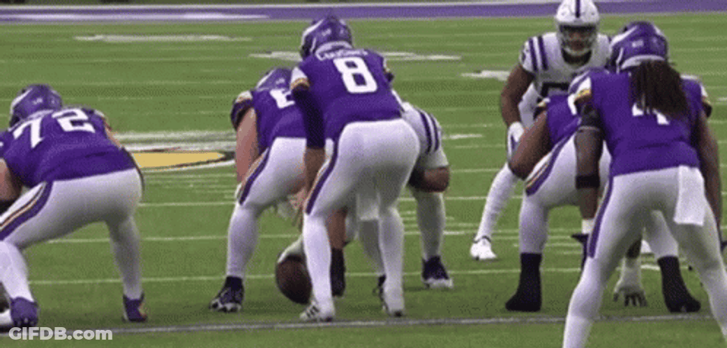 Kirk Cousins Falls Backwards GIF