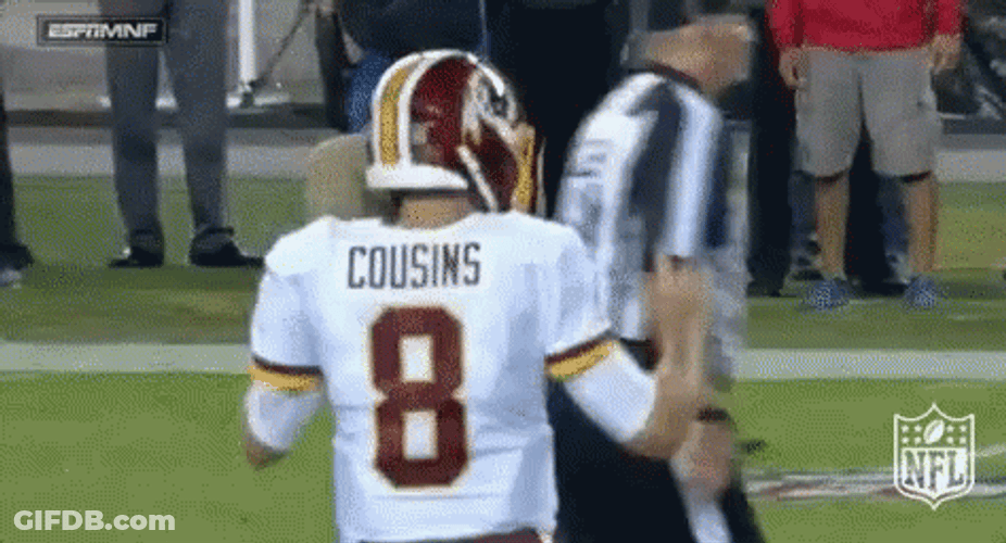 Kirk Cousins Hold Helmet GIF