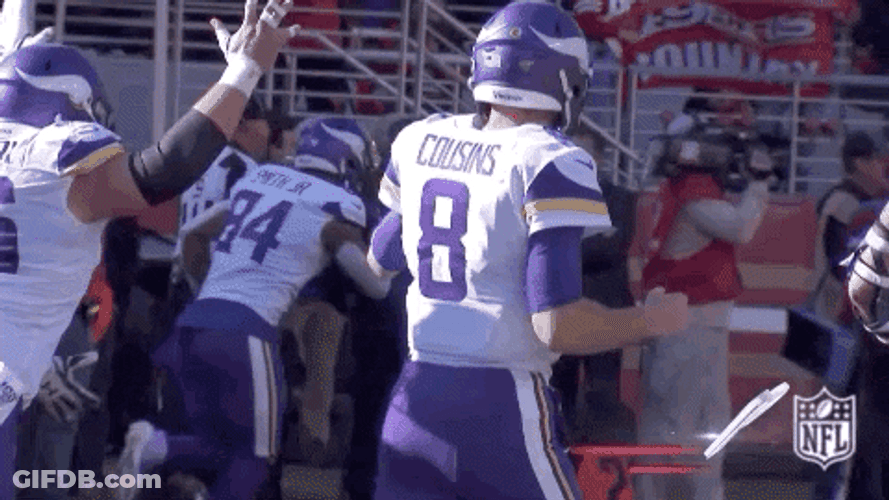 Kirk Cousins Nfl Divisional Football Celebration GIF