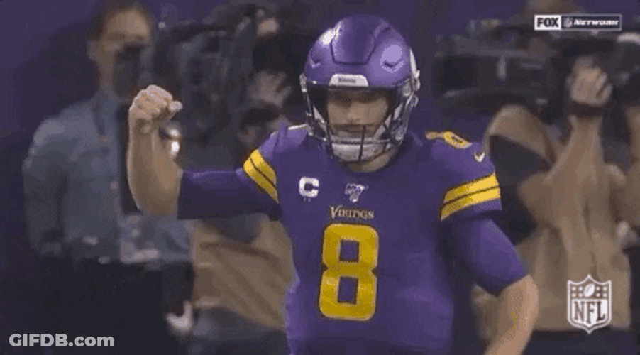 Kirk Cousins Punched In The Air GIF