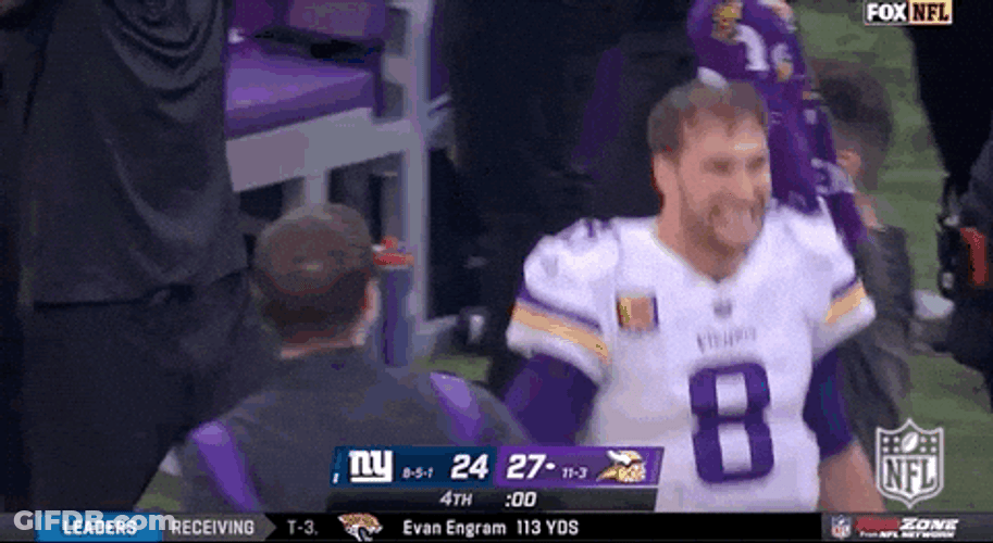 Kirk Cousins The Viking Win GIF