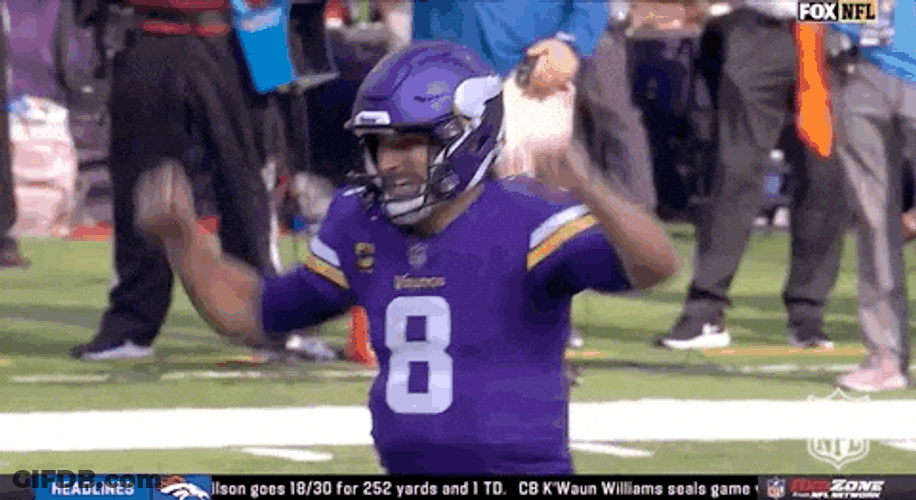 Kirk Cousins Winning Moment GIF