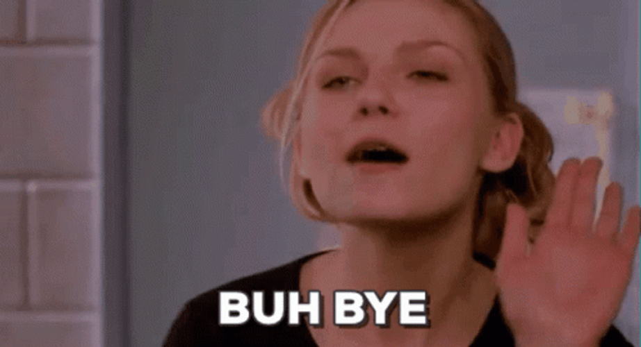 Kirsten Dunst Saying Goodbye GIF