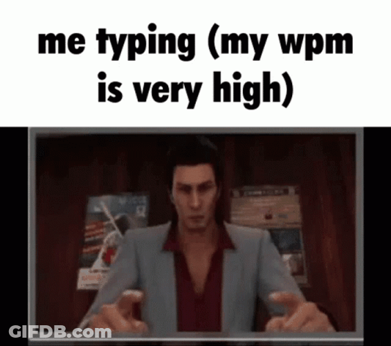 Kiryu Hurriedly Typing Meme GIF