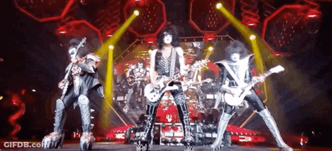 Kiss Cool Band Rock And Roll GIF