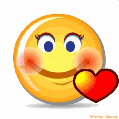Kiss Emoji Leaving Kiss Mark GIF