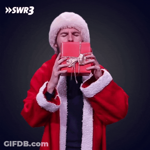 Kiss Gift Thank You And Merry Christmas GIF